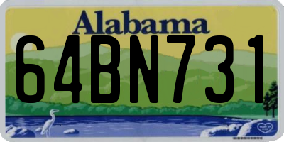 AL license plate 64BN731