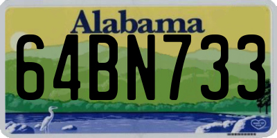 AL license plate 64BN733