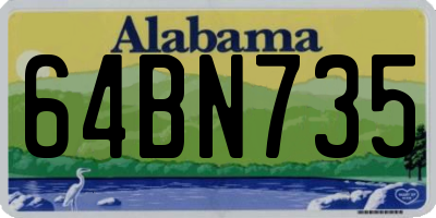 AL license plate 64BN735