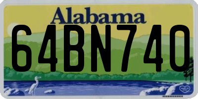 AL license plate 64BN740