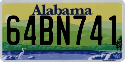 AL license plate 64BN741