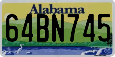 AL license plate 64BN745