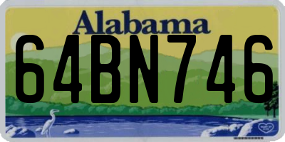 AL license plate 64BN746