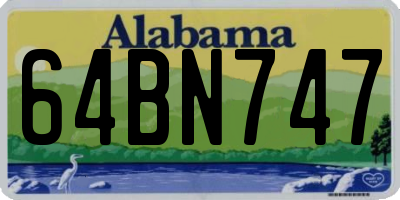 AL license plate 64BN747