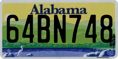 AL license plate 64BN748