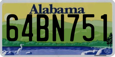 AL license plate 64BN751