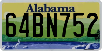 AL license plate 64BN752