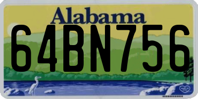 AL license plate 64BN756