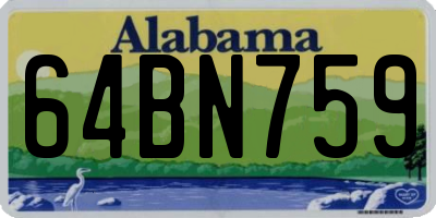AL license plate 64BN759
