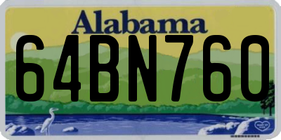 AL license plate 64BN760