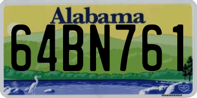 AL license plate 64BN761