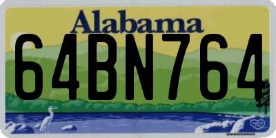 AL license plate 64BN764