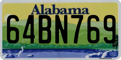 AL license plate 64BN769