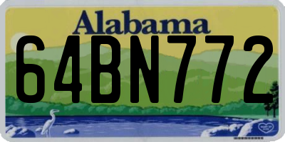 AL license plate 64BN772