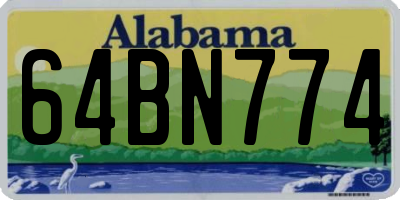AL license plate 64BN774