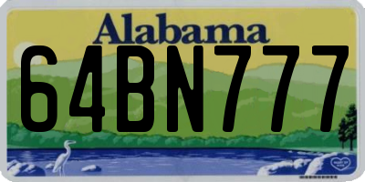 AL license plate 64BN777