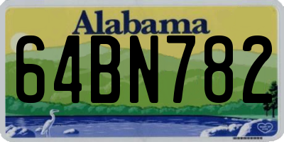 AL license plate 64BN782