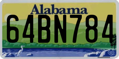 AL license plate 64BN784