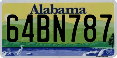 AL license plate 64BN787