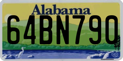 AL license plate 64BN790