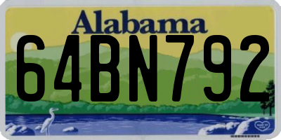 AL license plate 64BN792