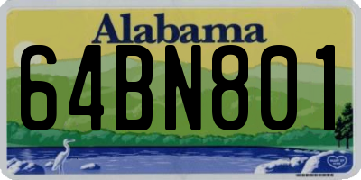 AL license plate 64BN801