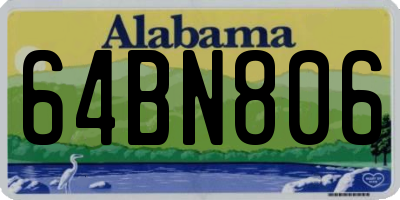 AL license plate 64BN806