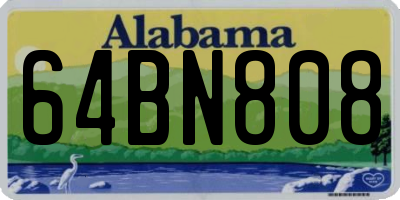 AL license plate 64BN808