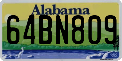 AL license plate 64BN809