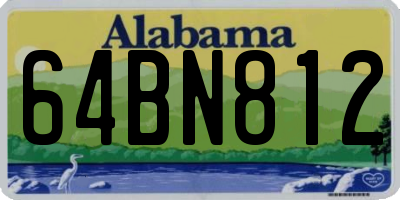 AL license plate 64BN812