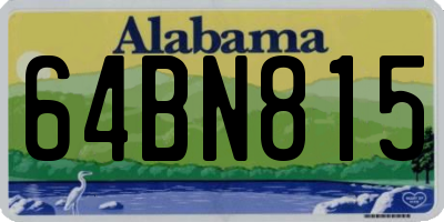 AL license plate 64BN815