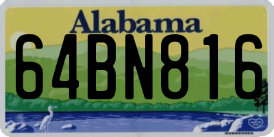 AL license plate 64BN816