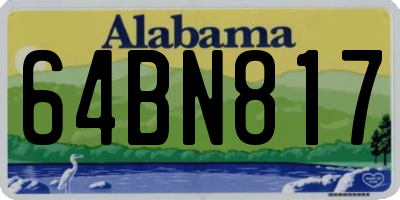 AL license plate 64BN817