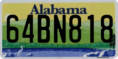 AL license plate 64BN818
