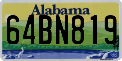 AL license plate 64BN819