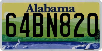 AL license plate 64BN820