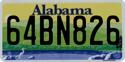 AL license plate 64BN826
