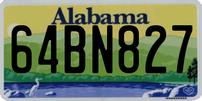 AL license plate 64BN827