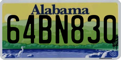 AL license plate 64BN830