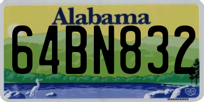 AL license plate 64BN832