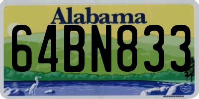AL license plate 64BN833