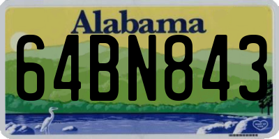 AL license plate 64BN843