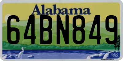 AL license plate 64BN849