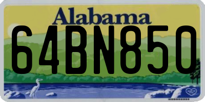 AL license plate 64BN850