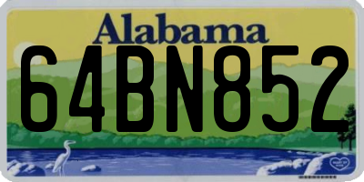 AL license plate 64BN852