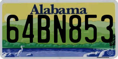 AL license plate 64BN853