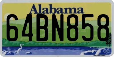 AL license plate 64BN858