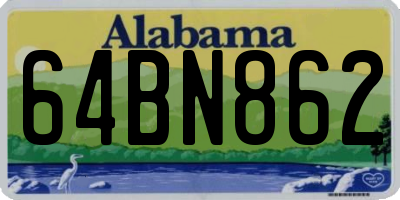 AL license plate 64BN862