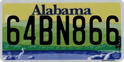AL license plate 64BN866