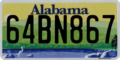 AL license plate 64BN867
